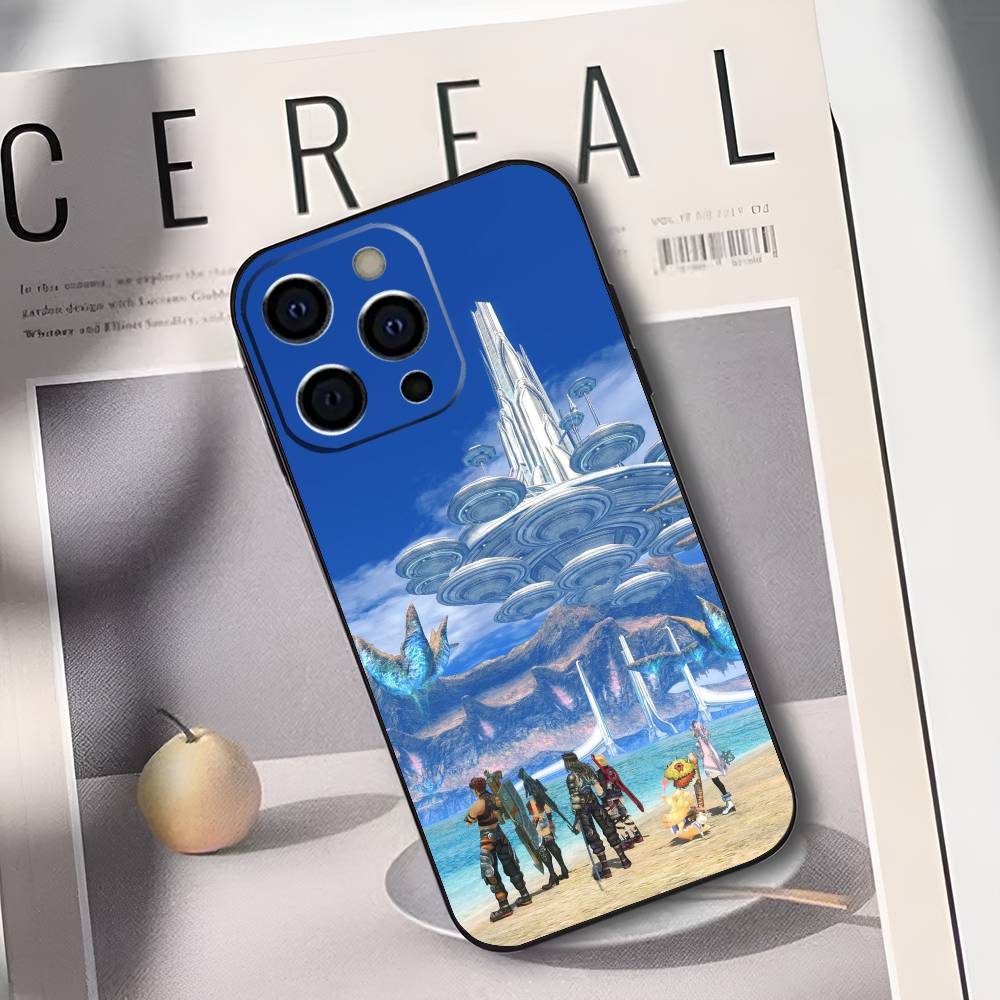Game X-Xenoblade Chronicles Phone Case For iPhone 17,16,15,14,13,12,11 Plus,Pro Max,XS,Soft Silicone Black Cover
