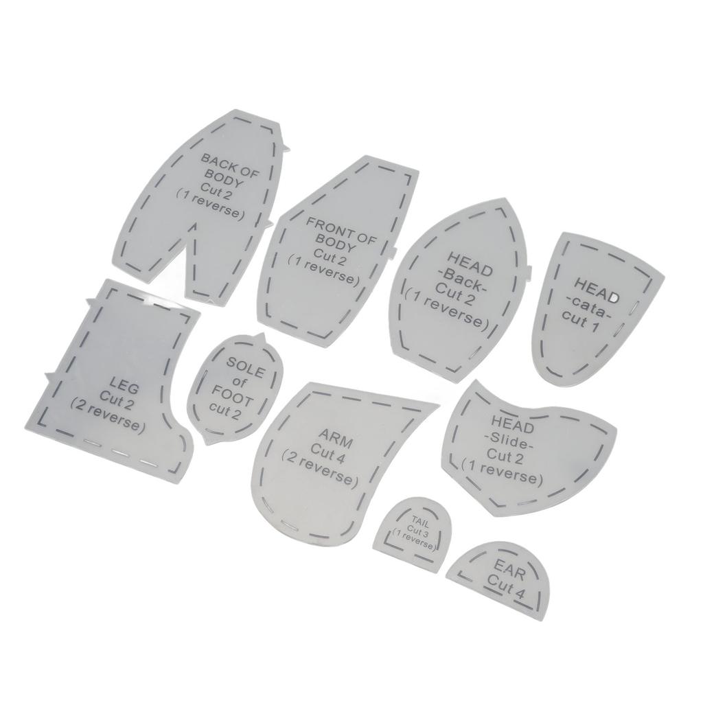 Memory Bear Template Ruler Set Acrylic Memory Bear Sewing Quilting Patterns Template 12 Inch
