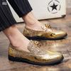 Fashion Gold Casual shoes Fashion shoes Bright small leather shoes Plus size dress shoes Sequin dress shoes A1
