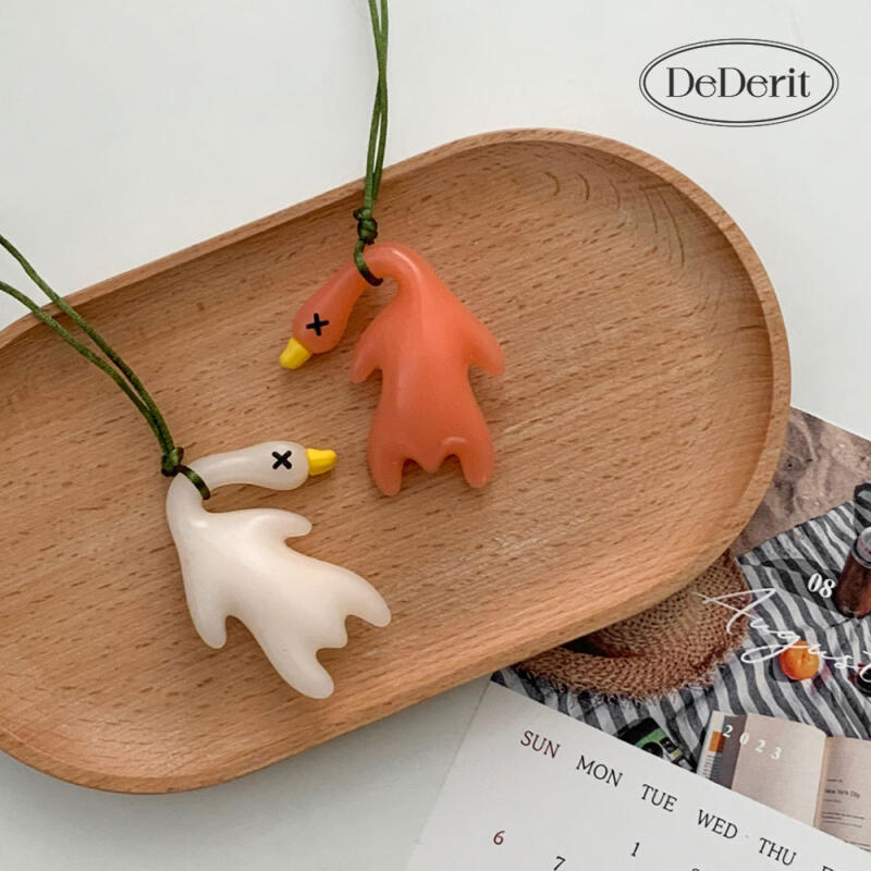 Color-Changing UV-Detecting Flaming Duck Keychain Car Prop UV-detecting duck keychain