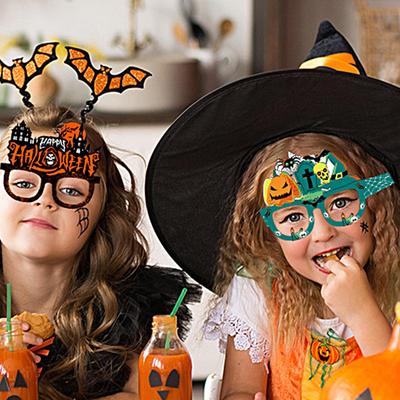 Okulary Halloween 12 sztuk Papierowe Okulary Festiwalowe Halloweenowe Straszne Okulary Do Cosplayu Imprezy Klubowe Urodziny Fotografia