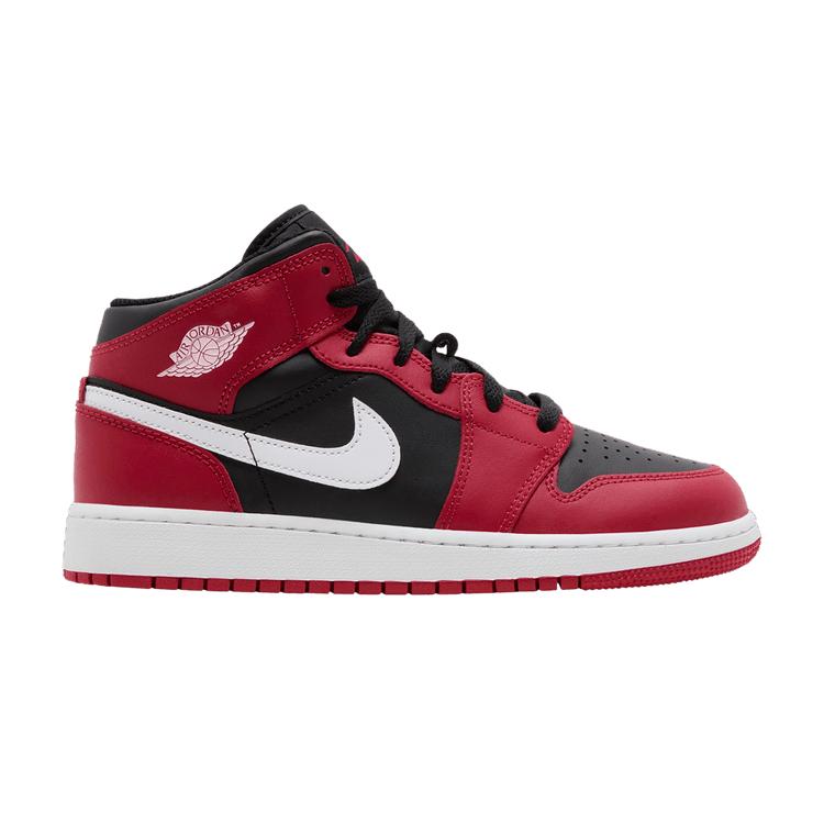 Jordan 1 Mid Gym Rood Zwart Wit (GS) 39 black