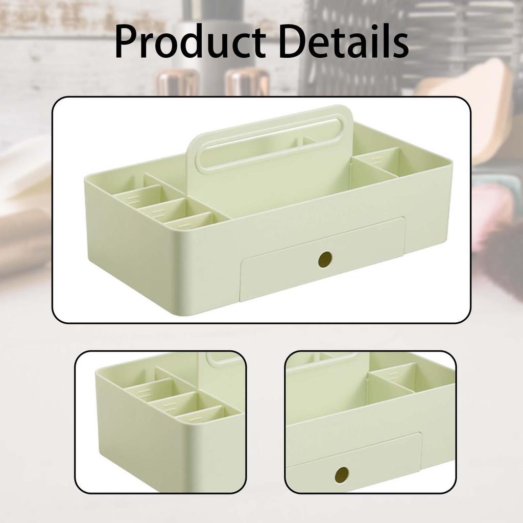 Tragbare Box 8 Fächer Kosmetikhalter Bürobedarf Arbeitsplatte Make-up Schreibtisch Badezimmer Multifunktionaler Caddy Organizer