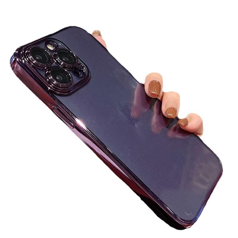 IPhone 16 Pro Max Case With Electroplated Finish Full Coverage Shockproof TPU Cover Lens Protector