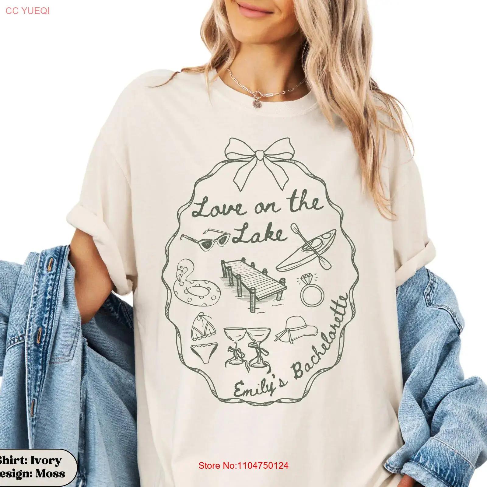 

Love On The Lake Bachelorette T Shirt Custom Party Bach Trip Merch Bridesmaid vintage Washed designer clothes streetwear S разноцветный