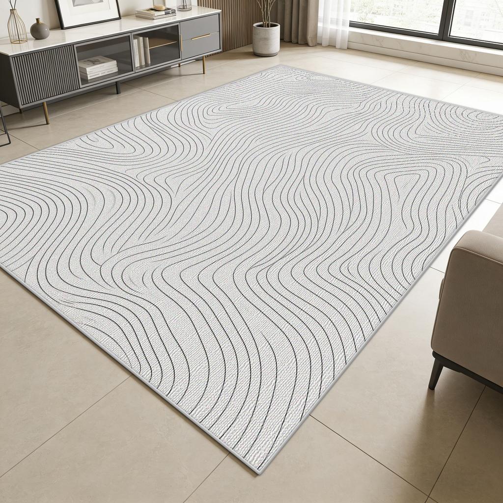 Nordic Minimalism Decoration Large Living Room Carpets Irregular Striped Design Washable Soft Rug Bedroom Sofa Area Floor Mat