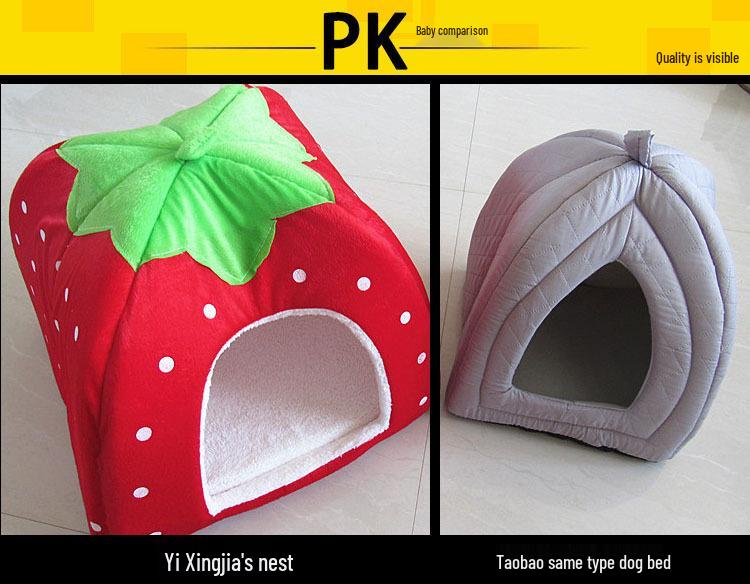 Washable Small Pet Strawberry Nest for Parrots, Guinea Pigs, and Hamsters