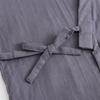 SISOFTLY Sleeve Jinbei Plain Double Gauze Set Washable Summer Kimono Samue Pajama Set [SISOFTLY] Men's 3/4 Spring/Summer Men's (Gray 03, XL)