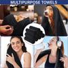 5/2 Pcs Microfiber Salon Towels Black For Hair Stylist Bleach Proof Hair Towel For Home Hotel Beauty Salon