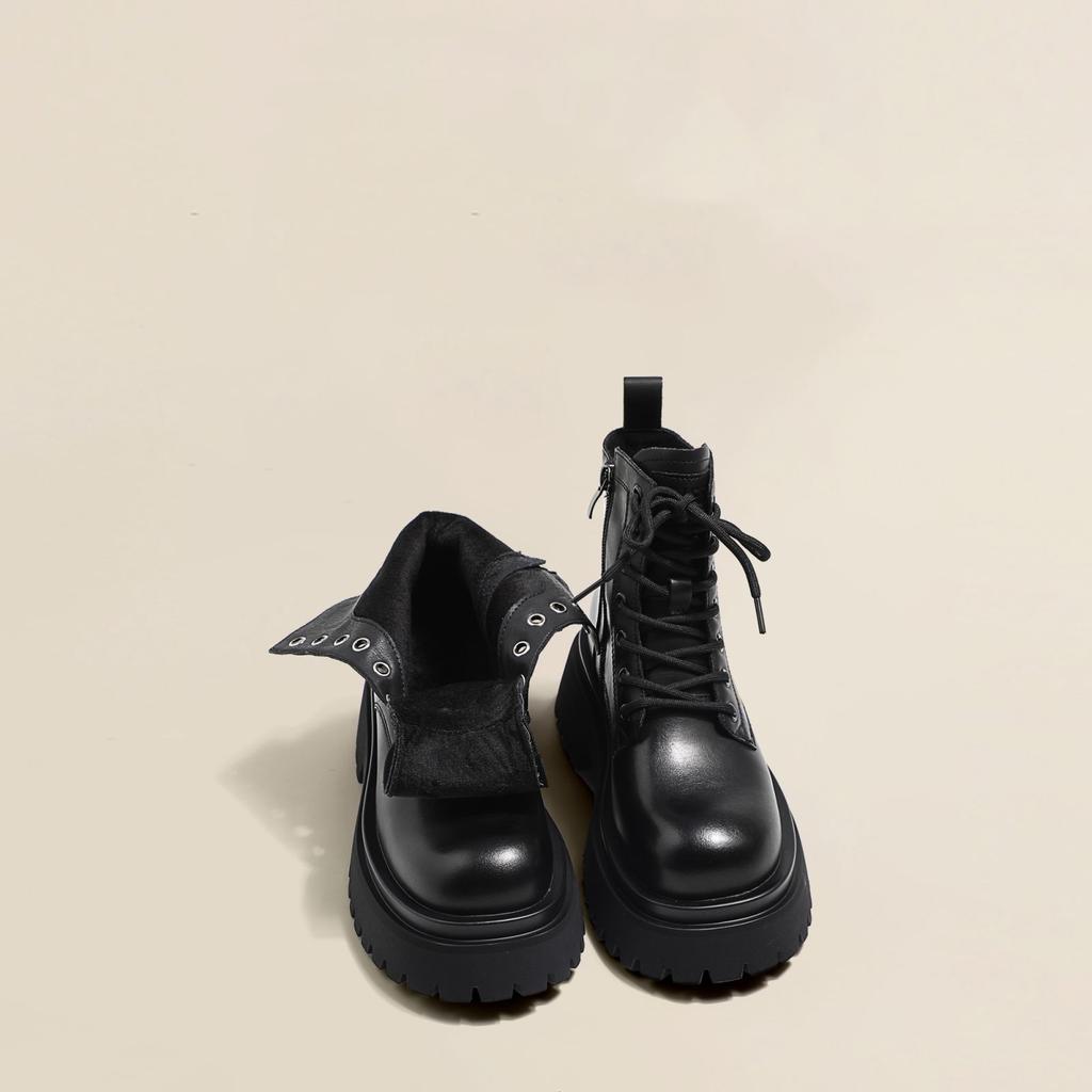 Women's Thick-soled Winter Lightweight Warm Cold Padded Snow Boots Non-slip Wear-resistant Casual Sneakers Martin Cotton Boots