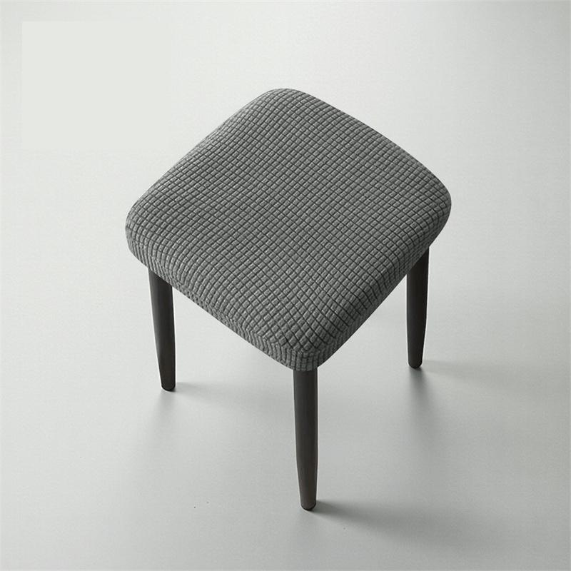

1/2pcs Stretch Stool Cover Chair Covers Polar Fleece Stool Cover Solid Chair Protector Slipcover Removable Square Seat Case Home 1pc Chairs Cover