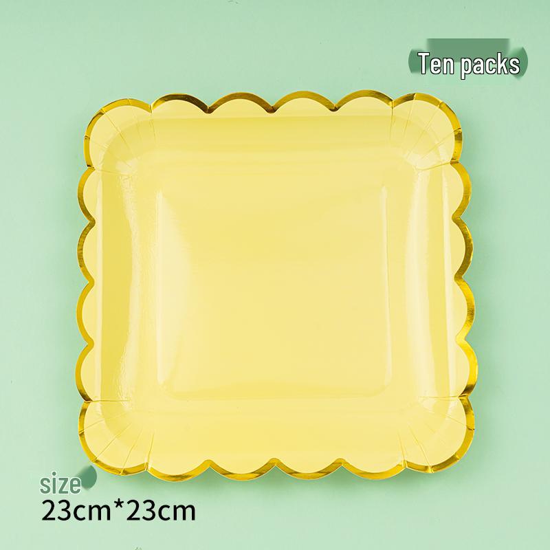 Disposable Party Supplies Set: Paper Plates and Cups for Birthdays and Weddings