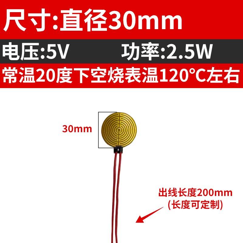 20 30 40 50 60 80 -160 Mm Round Ring PI Polyimide Film Electric Heater Element Flexible Film Constant Plate HighTemperature