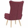 Armchair Burgundy 69 X 74 X 93 Cm Fabric and Plywood