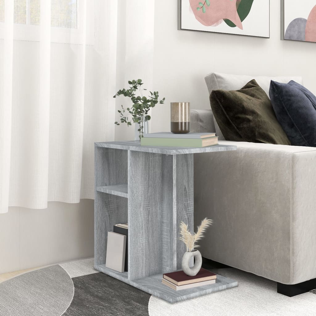 Side Table Gray Sonoma 50x30x50 Cm Particleboard