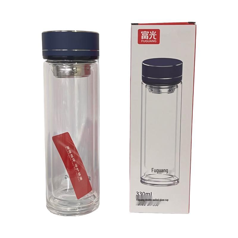 FUGUANG Double-Layer Portable Glass Cup