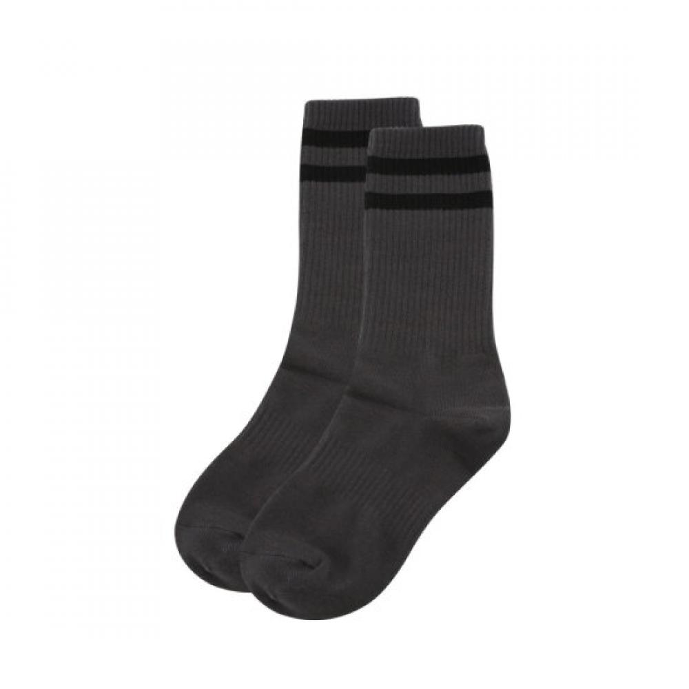 Onsol OnSocks Double Stripe Socks Charcoal Long+ 1+1