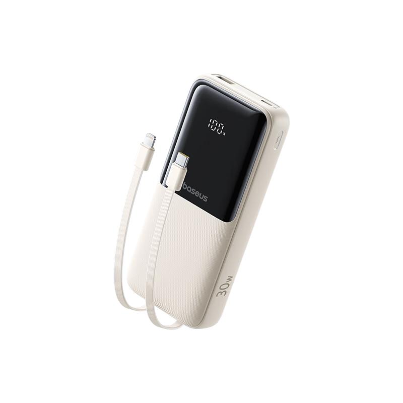 Baseus 30W 20000mAh Airline-Approved Fast Charging Power Bank with Built-in Cable