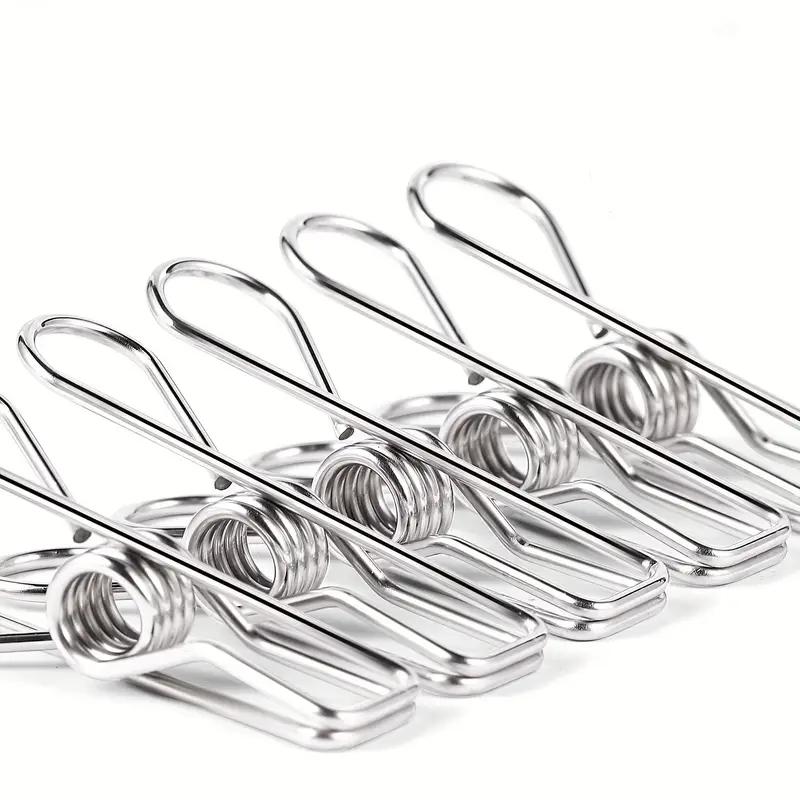 Stainless Steel Clothes Peg Set Windproof Laundry Clips Pants Socks Underwear Hanging Clips