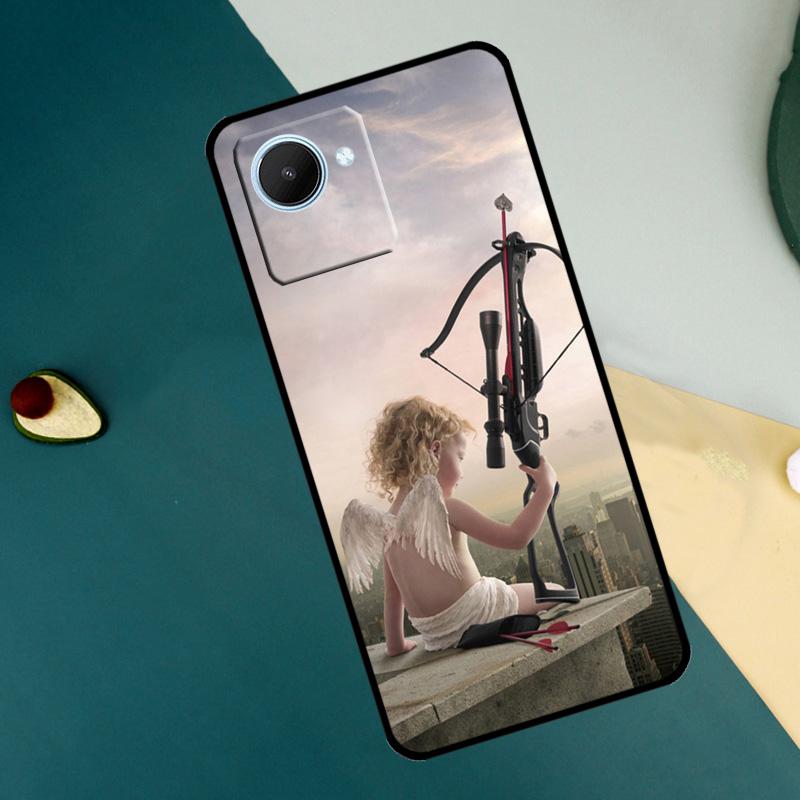 Angel Cupid Art Paint For Realme C63 C61 C71 C55 C67 C51 C75 C65 C53 10 11 12 13 14 Pro Plus GT6 GT7 15 Pro Case