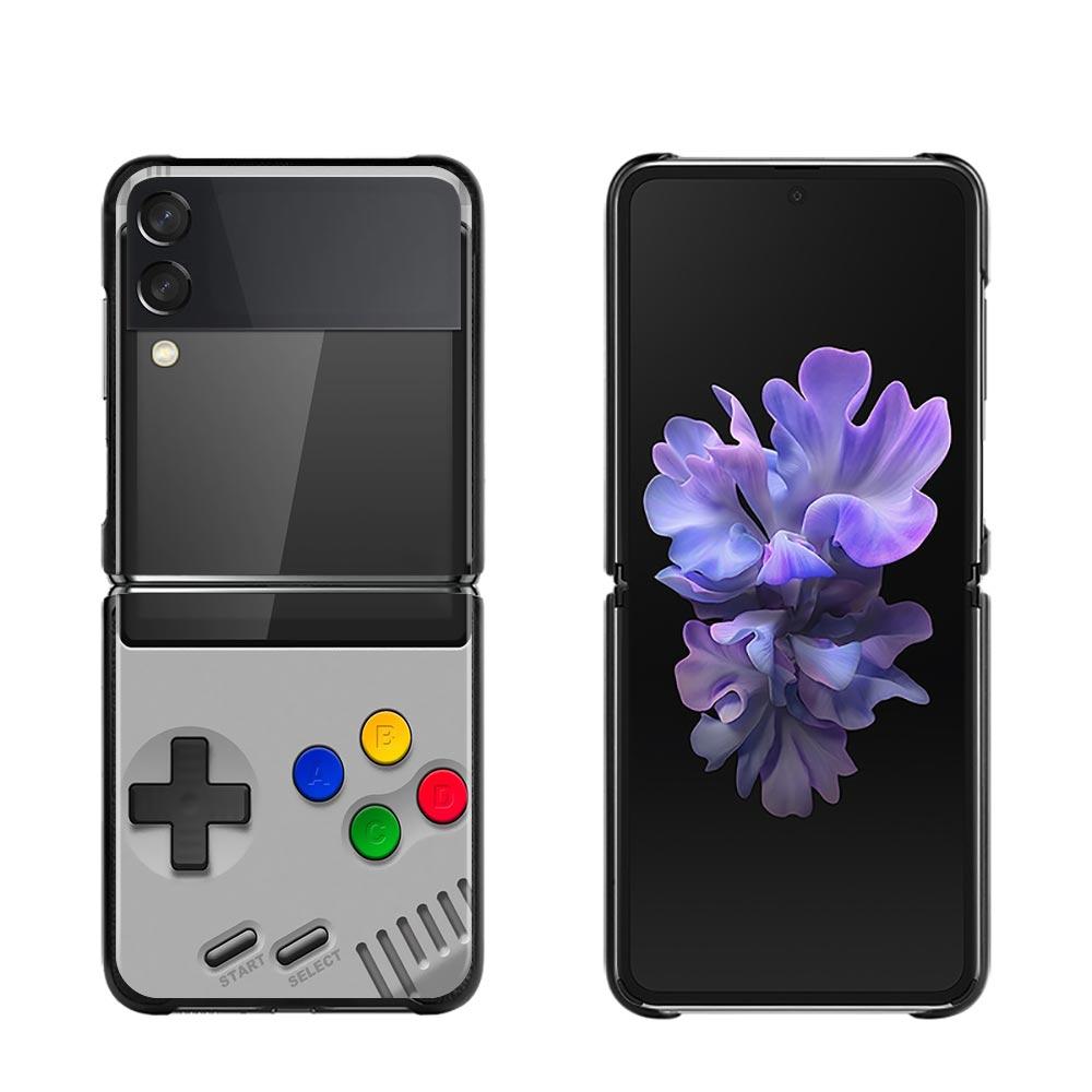 Zflip4 Phone Case For Samsung Galaxy Z Flip3 5G Z Flip 3 zflip z flip ZF Coque PC Cover Black Fundas Retro Camera Game