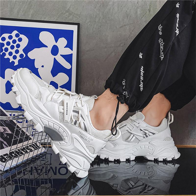 Luxus Herren Sneaker Atmungsaktiv Dämpfend Sportschuhe Herren Freizeitschuhe Dicke Sohle Laufschuhe Walking Schuhe Trainer Sport Sneaker