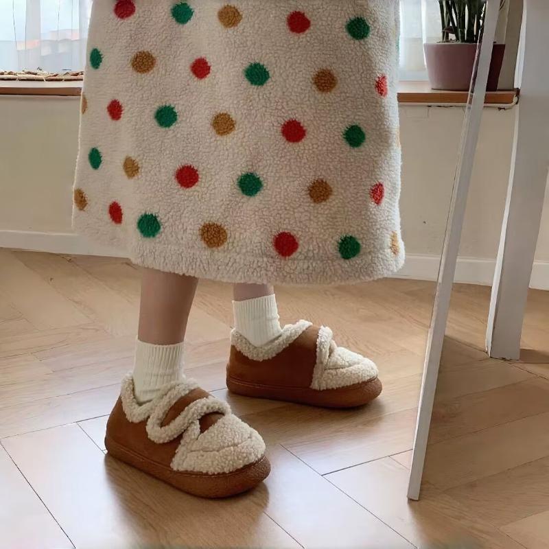 New confinement shoes women's winter outdoor wear indoor home bag heel warm plush cotton slippers women