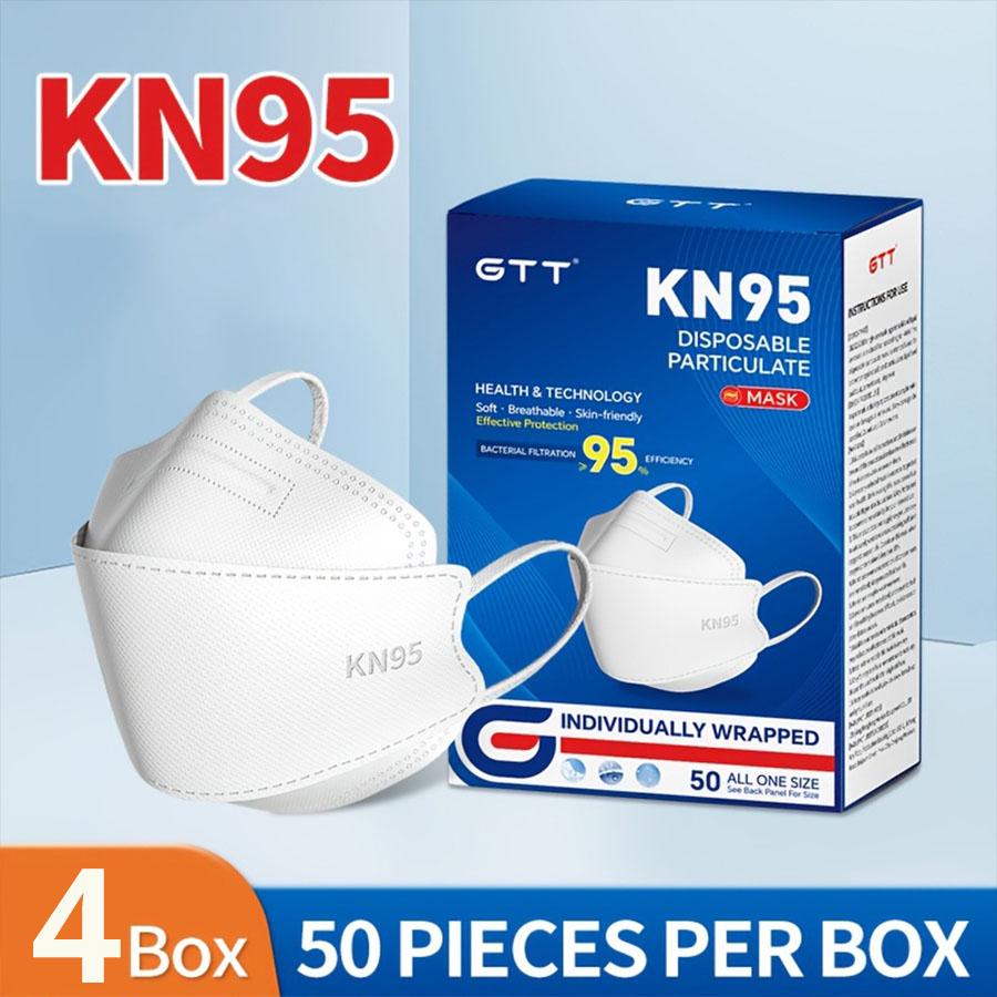 GTT 50/100/200Pcs Disposable Masks KN95 Independent Packaging 4-layer Thickened Filter Dust-proof Protection Fish Shape Mask
