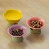 Ceramic Bowl Non-slip Flower Shape High Foot Dogs Puppy Feeder Feeding Food Water Elevated Raised Dish Pet Supplies