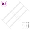 Window Security Grille with 3 Horizontal Bars 3 Pcs 43 74 Cm