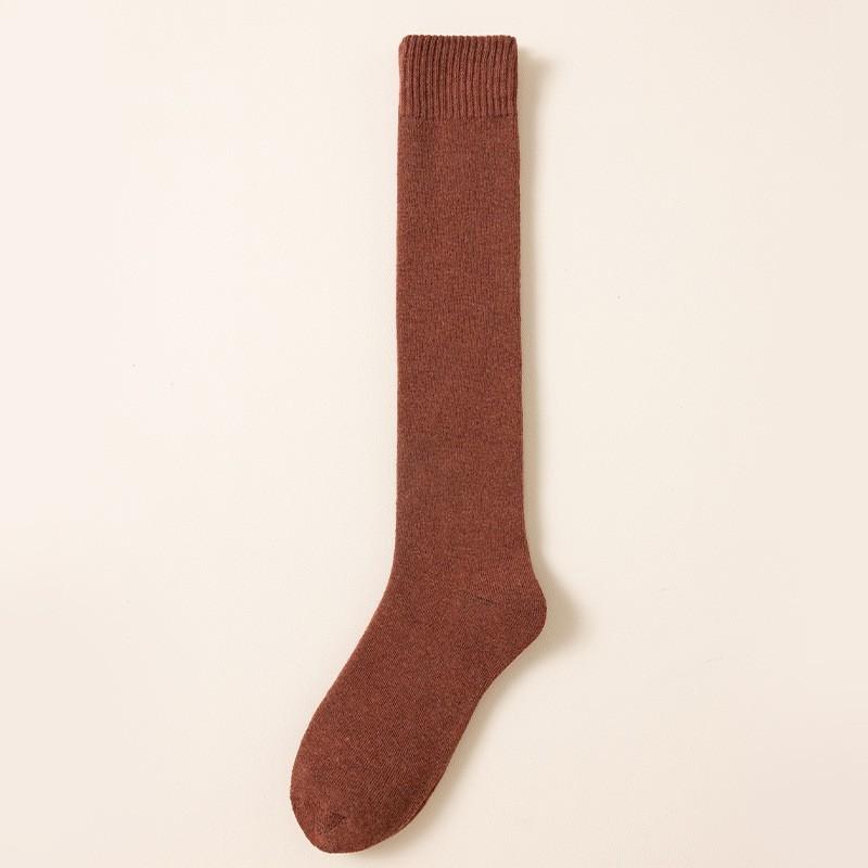Stockings Children'S Solid Color High Tube Calf Socks Season Terry Thickened Warm And Thin Leg Socks