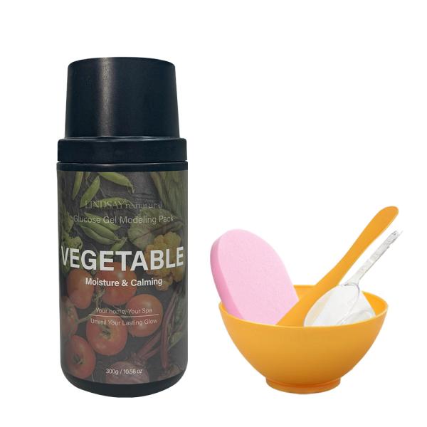

LINDSAY Renatural Vegetable Modeling Pack 300g + Pack Tool + Cleansing Sponge Home Aesthetic Set of 5