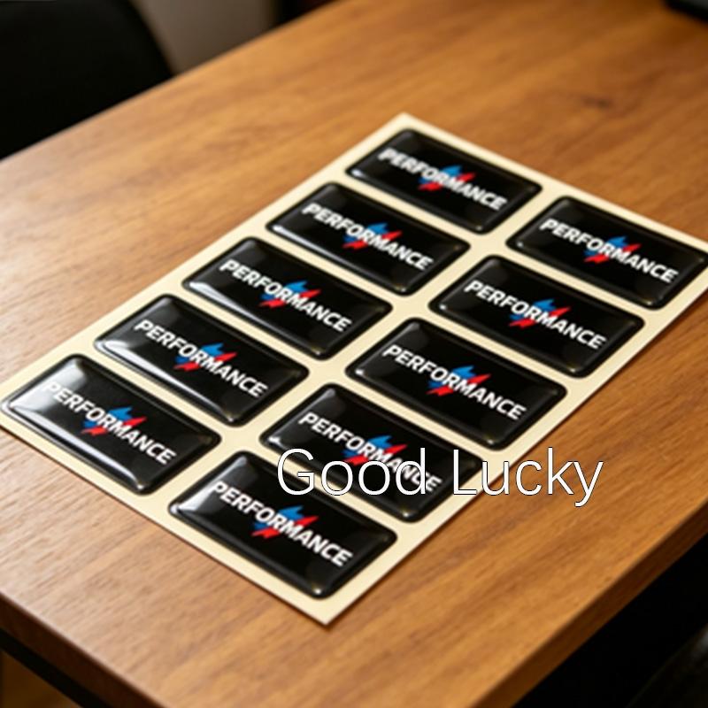 Custom 4Pcs Car Steering Wheel Emblem Badge Stickers Interior Styling For BMW F/G/E Series Motorcycle Modification