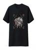 Bohemian Elephant Family T Shirt Colorful Mandala Inspired Artistic Animal Apparel Mother And Calf Vintage Washed Casual