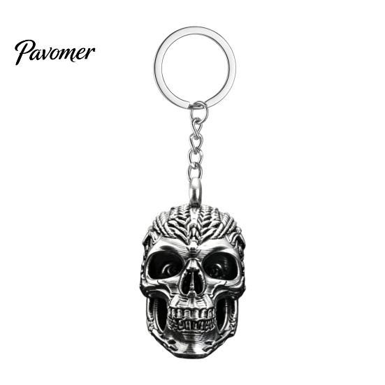 Compact Hanging Accessory 3D Printed Skull Keychain, Detailed Skeleton Key Ring Pendant for Carving Bag Backpack, Spooky Cool Accessory, Halloween