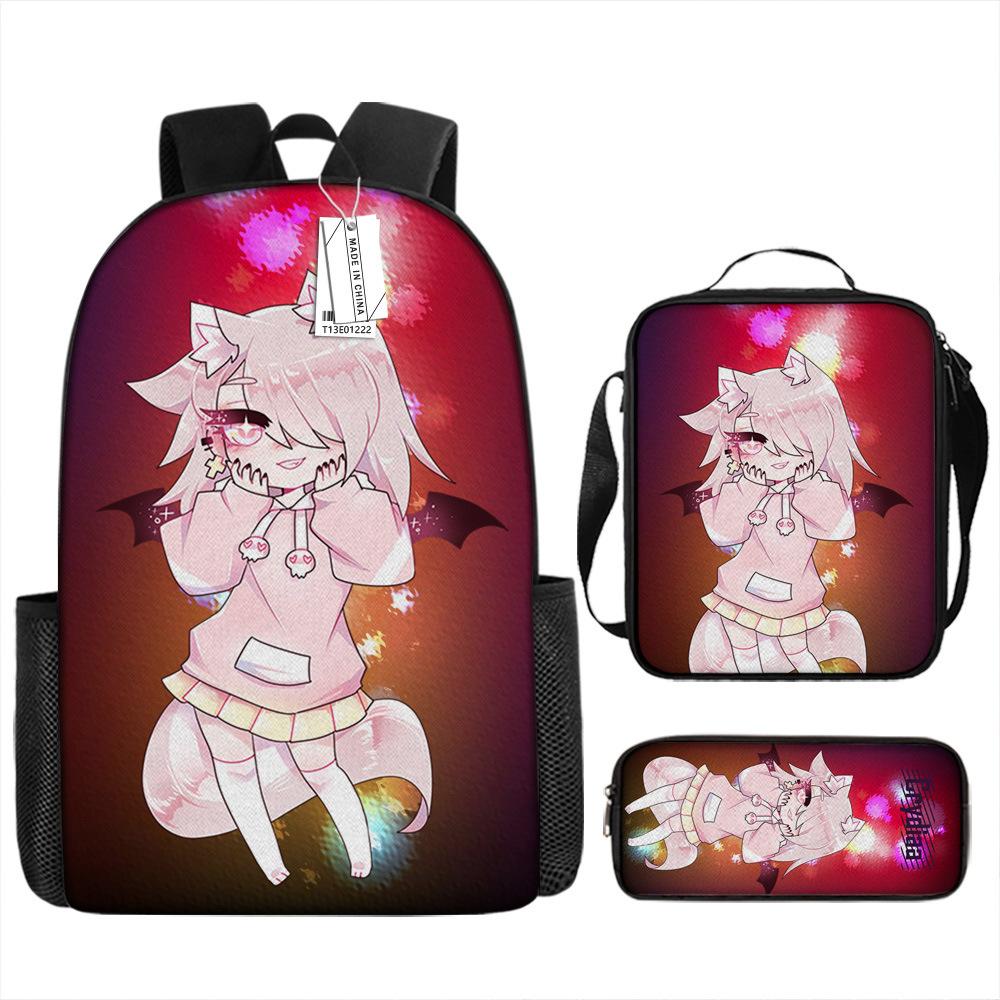 Two-dimensional Gacha Animation Schoolbag Cartoon Primary School Students Schoolbag Children Backpack Anti-splashing Bag
