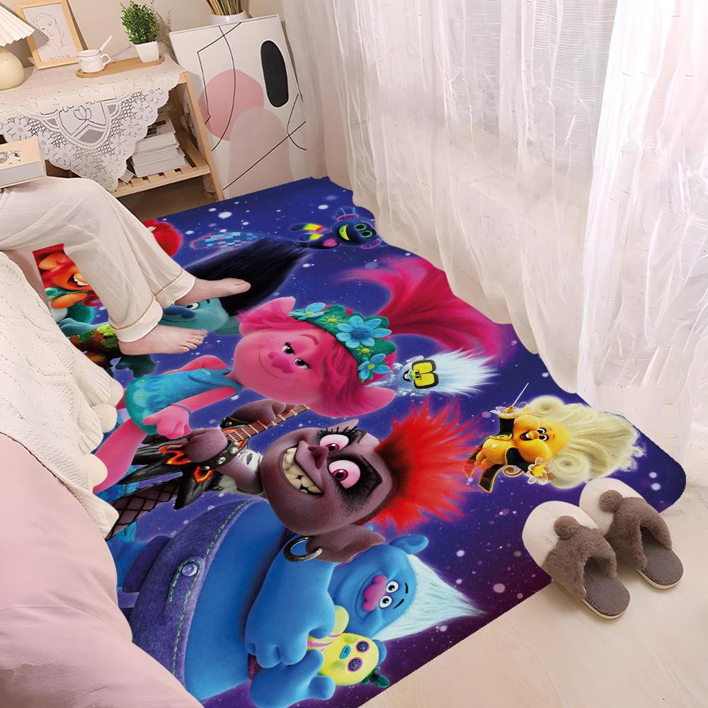 Cartoon T-Trolls Bathroom Mat Kids Room Bedroom Decoration Balcony Anti-Slip Doormat Living Room Welcome Rug