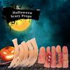 5PCS Halloween Fake Fingers Set Spooky Scary Witches Nails for Cosplay Party Prank Toys for Halloween Party Festivals Scary Props