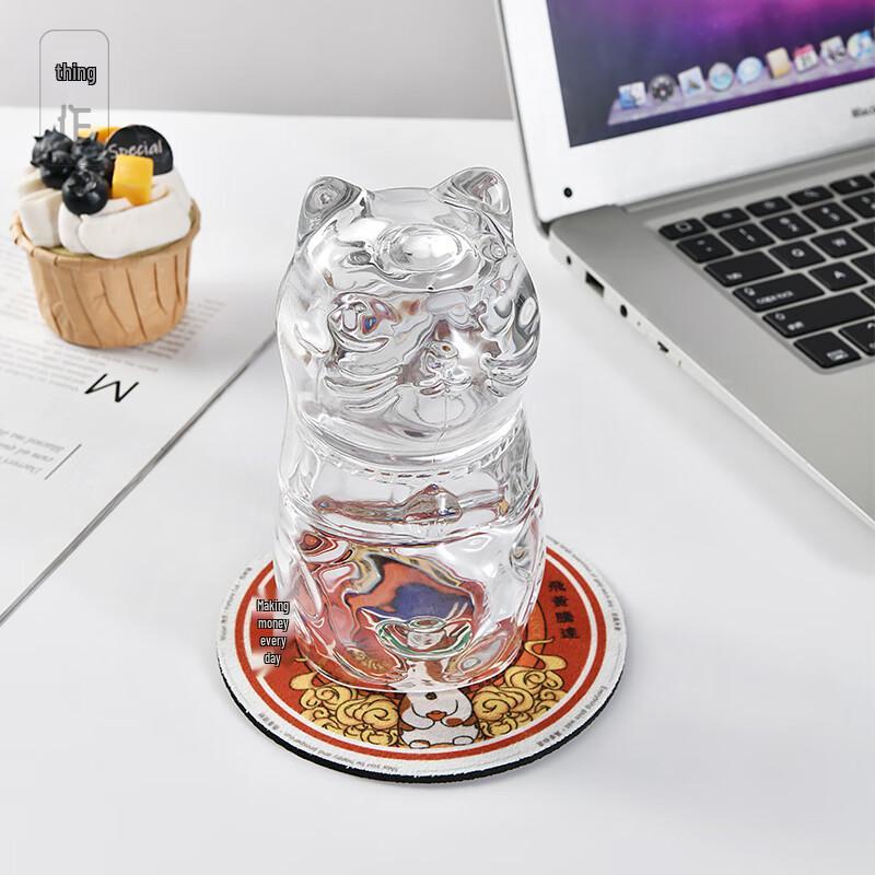 WuZuo Lucky Cat Glass Cups