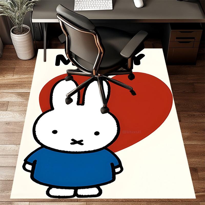 1pc Miffy2 Design Printed Area Rug Carpet for Bedroom Living Room Home Decor Rugs Mat Non Slip Mat Rug for Bedside
