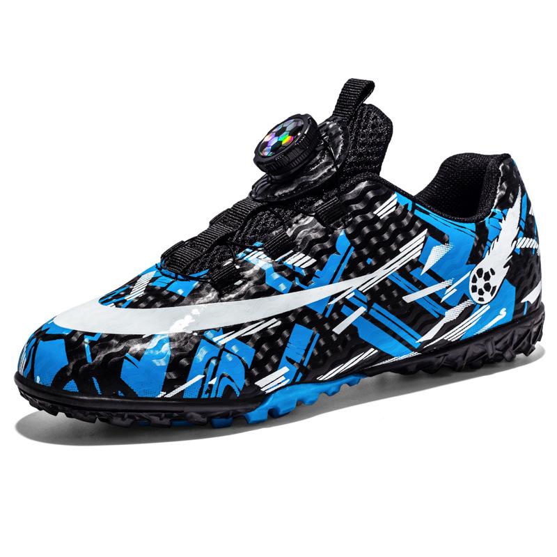 New Men'S And Women'S Rotating Buckle Football Shoes, Primary School Students' Outdoor Training Non-Slip Sports Shoes, Broken Nail Football Shoes