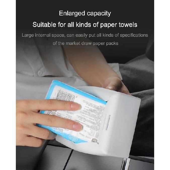 For Tesla Model 3/Y/X/S/3 Highland Car Tissue Holder Box Armrest Seat Back Napkin Center Console Storage Bag Silica Paper Holder