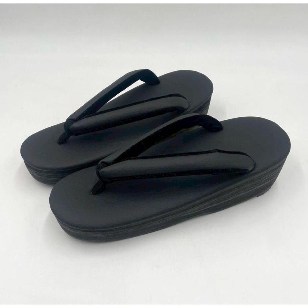 Used Zori (Japanese sandals) - Ginrou Black, EVA Zori, All Black, Core Smooth