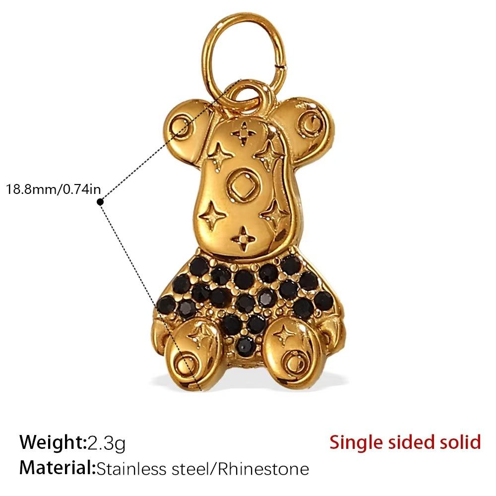 European and American creative colorful and diverse DIY pendant stainless steel plated 18K gold versatile pendant collection