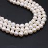 1String, 9-10mm White Natural Freshwater Subcircular Pearls 36cm Loose Beads for Handmade Jewelry Craft Supplies, DIY Holiday Gifts