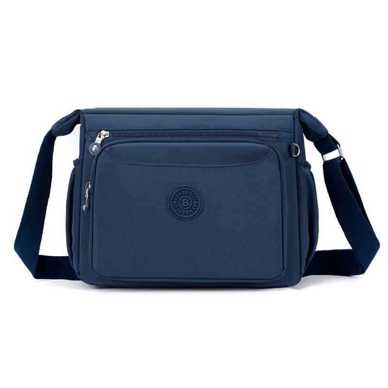 

Женская сумка, водонепроницаемая, нейлоновая, сумка через плечо, легкая, большой емкости темно-синий