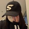 Baseball Fashionable Black Cap With S Letter Design For A Trendy Look