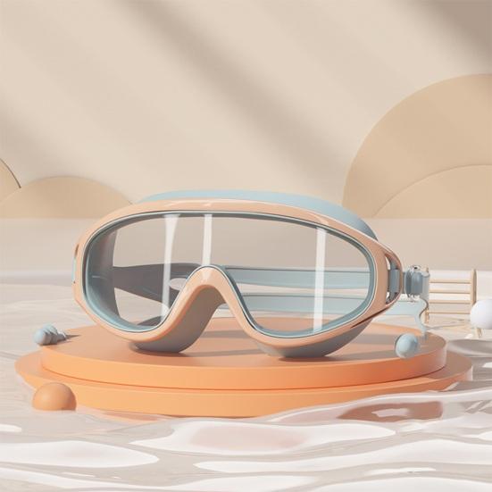 Children Swim Goggles with Earplugs Waterproof No Leakage Anti-Fog UV Protection
