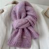 Nuova sciarpa in lana di alpaca versione coreana femminile versatile atmosfera calda ispessita autunno e inverno ins studente sciarpa lavorata a maglia