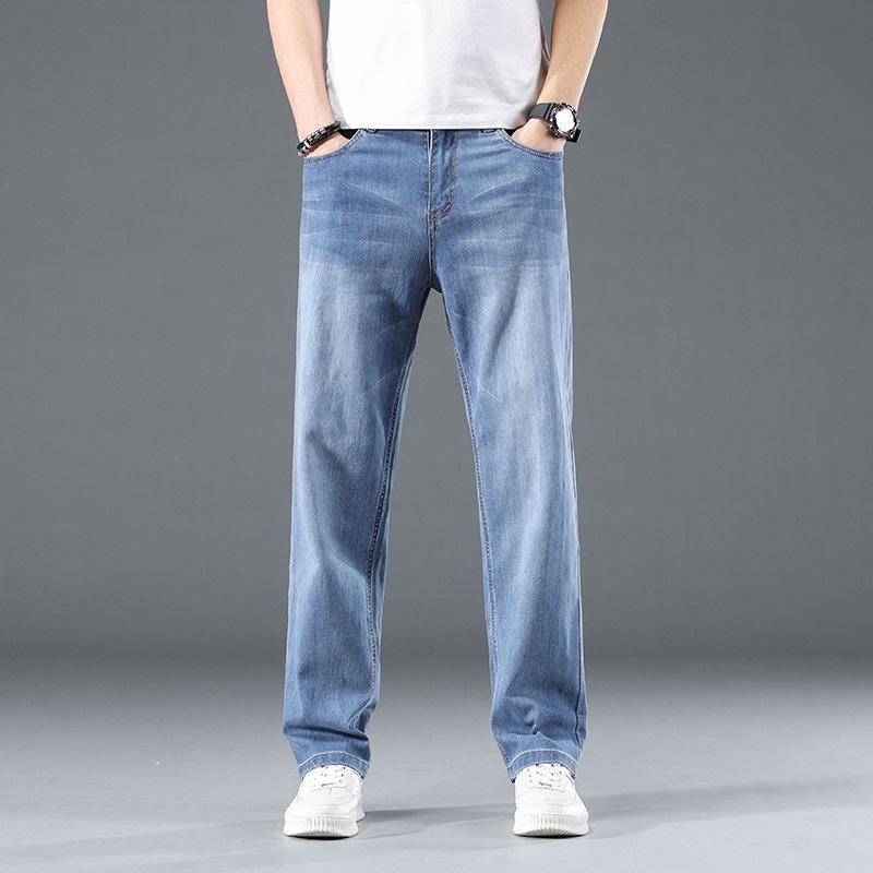 Джинсы JYL мужские эластичные длинные прямые широкие повседневные ультратонкие 36